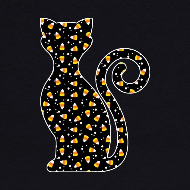 Halloween Candy Corn Cat by cottoncanvas